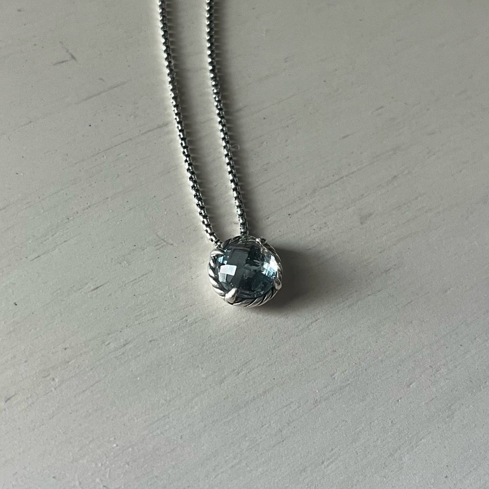 David Yurman Necklace - Silver & Blue Topaz